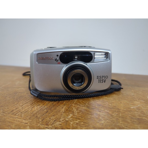 Pentax - Espio 115V - Silver 38mm-115mm Point & Shoot 35mm Film Camera - Tested - Picture 6 of 9